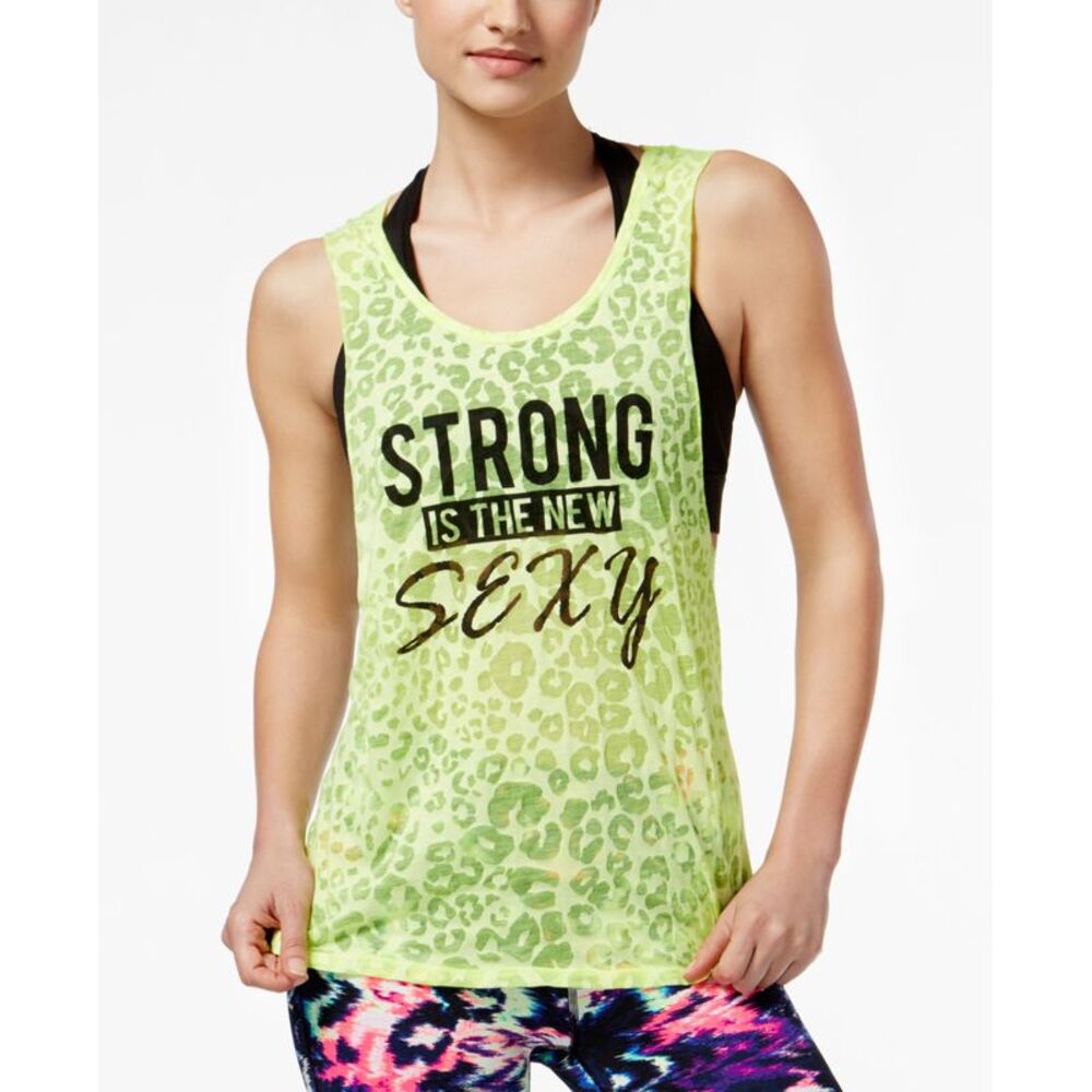 Material Girl Active Juniors Cutout Back Graphic Tank Top